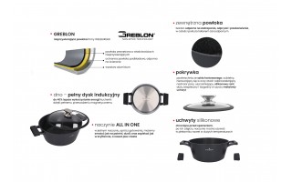 Komplet garnków 6 el. Black Stone Zwieger