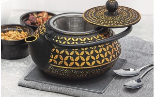 Imbryk żeliwny 0,8 L z zaparzaczem Hanako Gold