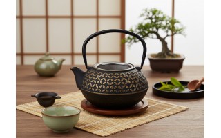 Imbryk żeliwny 0,8 L z zaparzaczem Hanako Gold