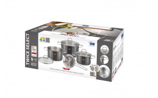 Komplet garnków 7 el. Twice Select