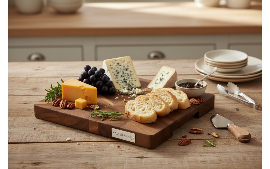 Deska do krojenia i serwowania 33x25 cm akacjowa Starke Pro