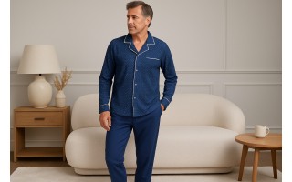 Piżama męska rozm. XXL P751310 B11 Navy Blue