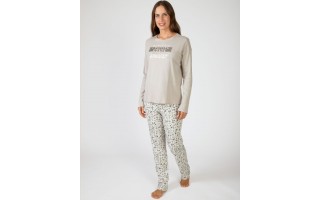 Piżama damska rozm. M P751256 – kolor beżowy