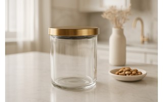 Słoik szklany 600 ml Złota nakrętka 467379