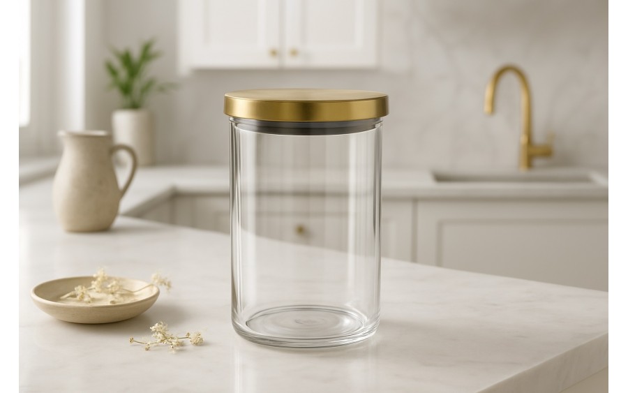 Słoik szklany 900 ml Złota nakrętka 467387