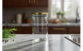 Słoik szklany 900 ml Złota nakrętka 467387