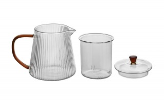 Czajnik 1 L ze szklanym filtrem Justin Amber