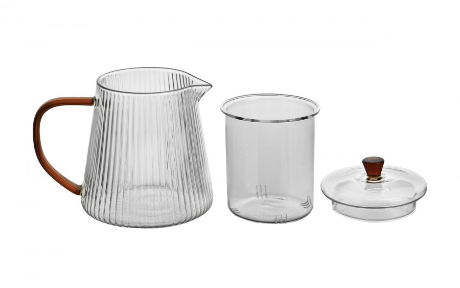 Czajnik 1 L ze szklanym filtrem Justin Amber