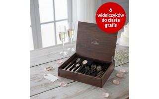 Komplet sztućców dla 6 osób Drift w kasecie 24 cz.