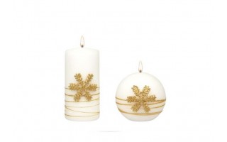 Świeca kula 10 cm Golden Christmas