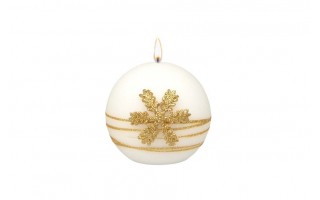 Świeca kula 10 cm Golden Christmas