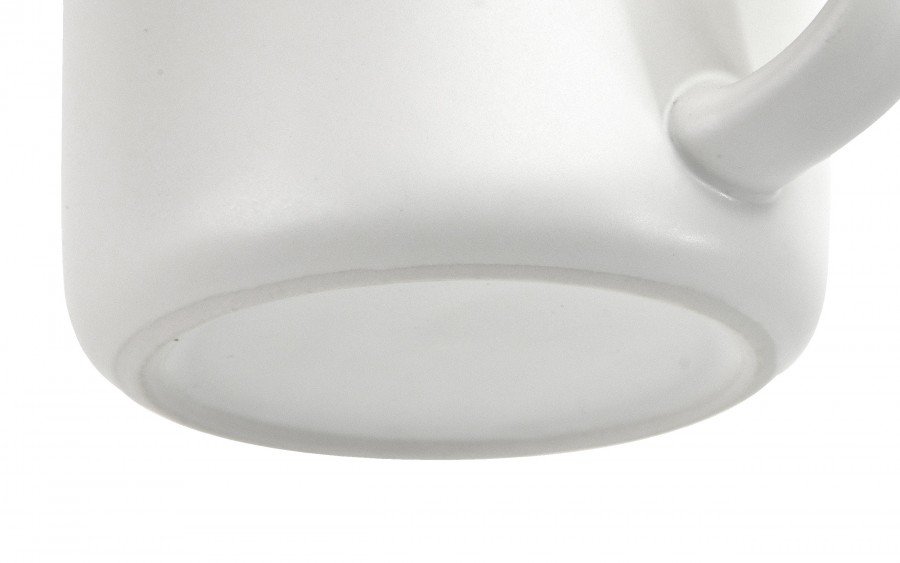 Kubek ceramiczny 355 ml biały z brązowym środkiem