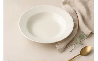 Talerz głęboki 22 cm Kremowy Stock