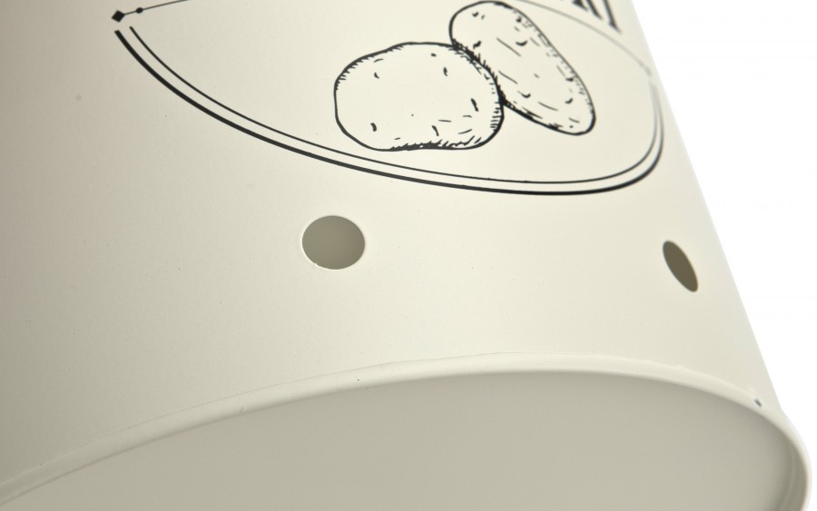 Komplet 3 pojemników do przechowywania Ziemniaki Cebula Czosnek kremowy