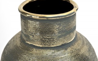 Wazon ceramiczny niebiesko-złoty 32 cm AP171398