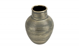 Wazon ceramiczny niebiesko-złoty 32 cm AP171398