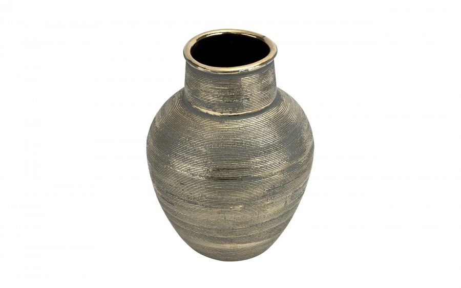 Wazon ceramiczny niebiesko-złoty 32 cm AP171398