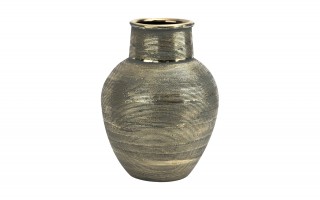 Wazon ceramiczny niebiesko-złoty 32 cm AP171398