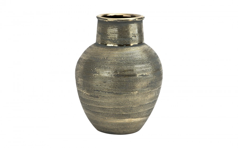 Wazon ceramiczny niebiesko-złoty 32 cm AP171398