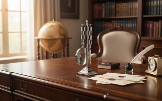 Zestaw prezentowy do listów lupa + nożyk na stojaku 182409