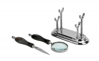 Zestaw prezentowy do listów lupa + nożyk na stojaku 120826