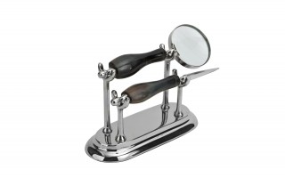 Zestaw prezentowy do listów lupa + nożyk na stojaku 120826