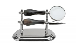 Zestaw prezentowy do listów lupa + nożyk na stojaku 120826