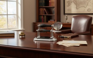 Zestaw prezentowy do listów lupa + nożyk na stojaku 120826