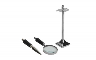 Zestaw prezentowy do listów lupa + nożyk na stojaku 120056