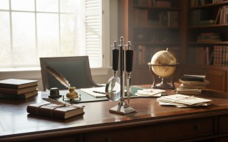 Zestaw prezentowy do listów lupa + nożyk na stojaku 120056