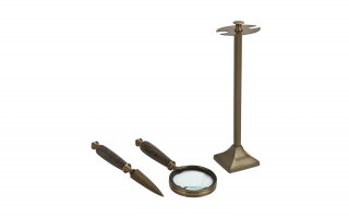 Zestaw prezentowy do listów lupa + nożyk na stojaku 120029