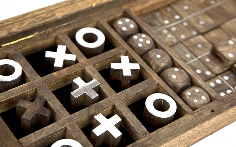 Zestaw do gry Kółko i Krzyżyk + Domino