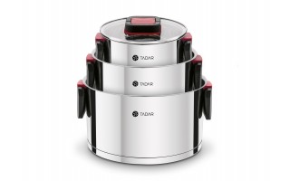 Komplet garnków 6 el. Evocook składane uchwyty