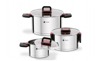 Komplet garnków 6 el. Evocook składane uchwyty