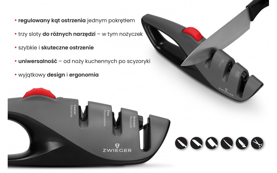 Ostrzałka do noży VIPER 3-stopniowa czarny