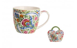 Kubek porcelanowy 460 ml Mayflower w koszyczku
