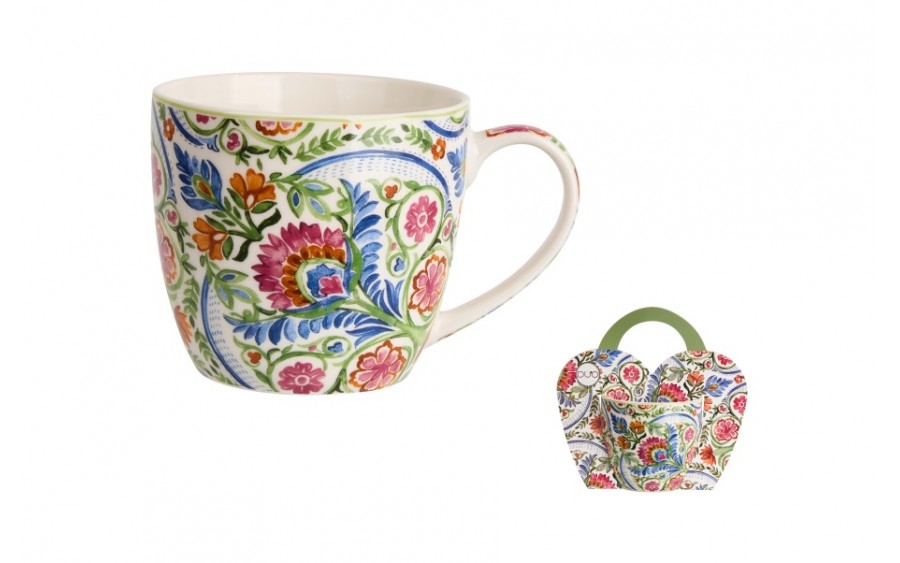 Kubek porcelanowy 460 ml Mayflower w koszyczku