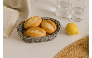 Koszyk owalny 24x16x7 cm szary 7797