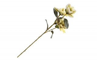 Kwiat sztuczny Magnolia 80 cm kremowy