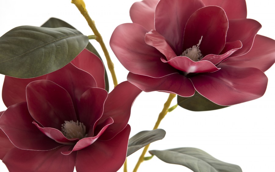 Kwiat sztuczny Magnolia 80 cm bordowy