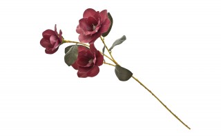 Kwiat sztuczny Magnolia 80 cm bordowy