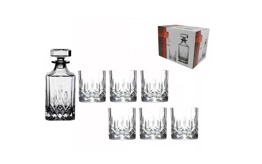 Zestaw do whisky karafka + 6 szklanek Opera