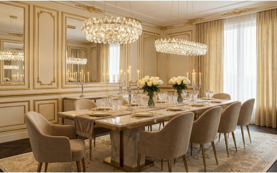 Lampa BARLETTA 120 OVAL 3-STEP DIMM GOLD