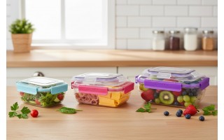 Komplet pojemników prostokątnych VIVO 3 sztuki