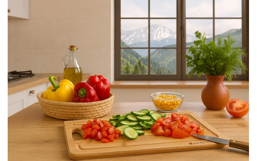 Deska do krojenia bambusowa 28x20cm Ambition