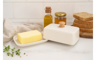 Maselnica porcelanowa Bona biała