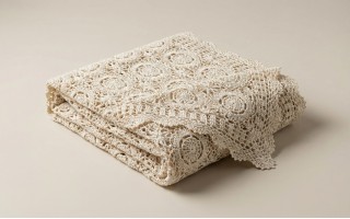 Bieżnik koronkowy 60x120 cm Ecru - wzór ażurowy