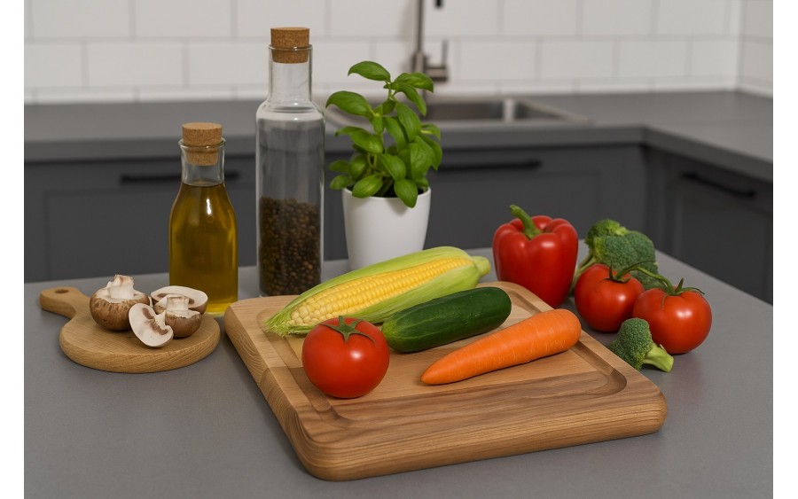 Deska do krojenia dębowa 20x25cm DD-01