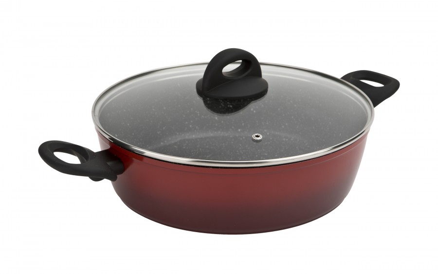 Patelnia głęboka 28 cm Crispy Red Big