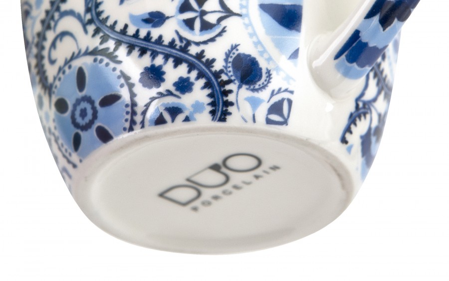 Kubek porcelanowy 460 ml Naresh Blue w koszyczku